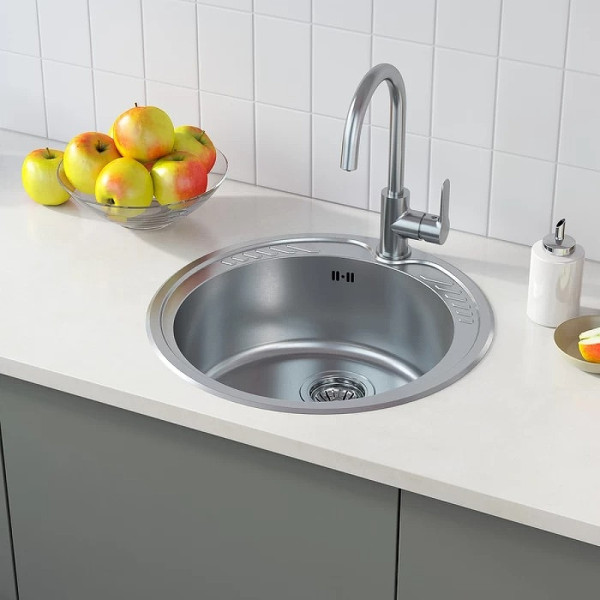 Мойка для кухни врезная Iddis Suno S 51 с сифоном нержавеющая сталь шелк (SUN51S0i77S) Мойка для кухни врезная Iddis Suno S 51 с сифоном нержавеющая сталь шелк (SUN51S0i77S)