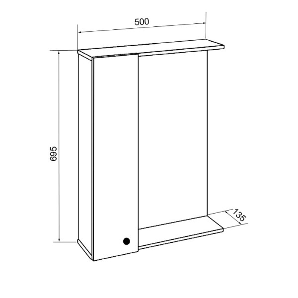 Шкаф зеркальный Loranto Моника 50 50х69,5х13,5 без светильника, левосторонний белый (CS0047786) Шкаф зеркальный Loranto Моника 50 50х69,5х13,5 без светильника, левосторонний белый (CS0047786)