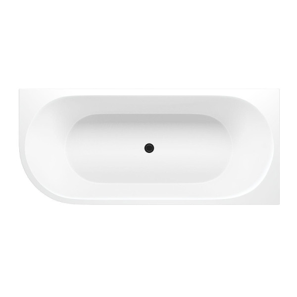 Ванна акриловая Aquanet Family Elegant B 180х80 белый матовый/черный матовый Black matte слив-перелив (293079)
