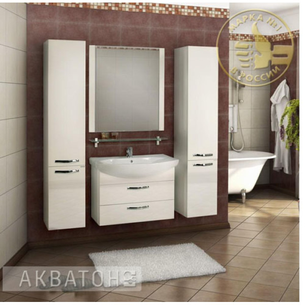 Тумба подвесная Акватон Ария 80 М белый (1A140801AA010) Тумба подвесная Акватон Ария 80 М белый (1A140801AA010)