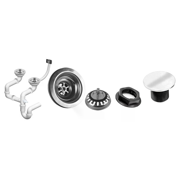 Мойка для кухни 2 чаши Rea caddy black гранит 80x46,5x19,5 черная (ZLE-00132)