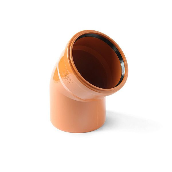 Отвод 110х45° Pro Aqua Terra (PP) для наружной канализации (PPH3011045) Отвод 110х45° Pro Aqua Terra (PP) для наружной канализации (PPH3011045)