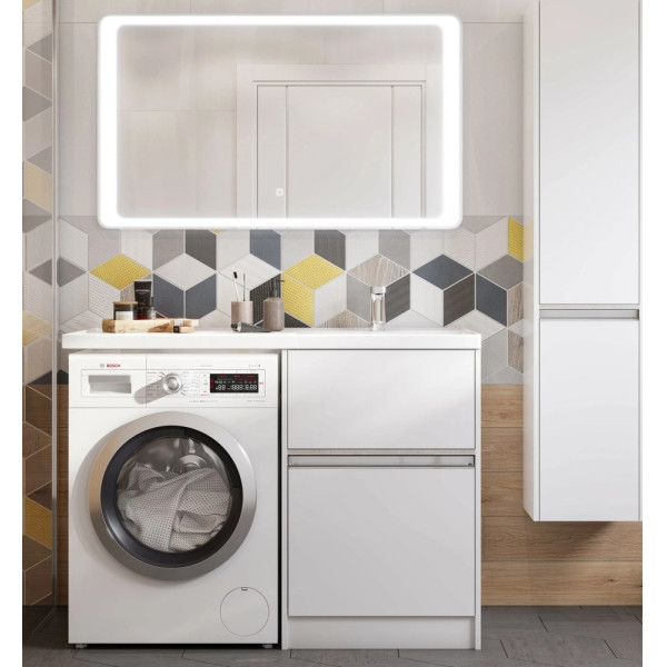 Тумба-умывальник Aquaton Лондри 60/1A72243KLH010 Раковина Лондри 120 правая, бел. (1A2359K0LH010)