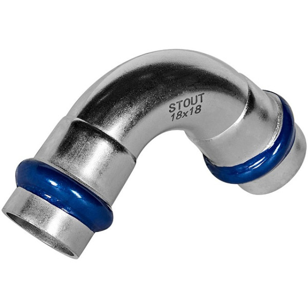 Угол 15х90 двухраструбный Stout SSS-2003 ВПр-ВПр (нерж.ст., пресс) SSS-2003-000018 Угол 15х90 двухраструбный Stout SSS-2003 ВПр-ВПр (нерж.ст., пресс) SSS-2003-000018
