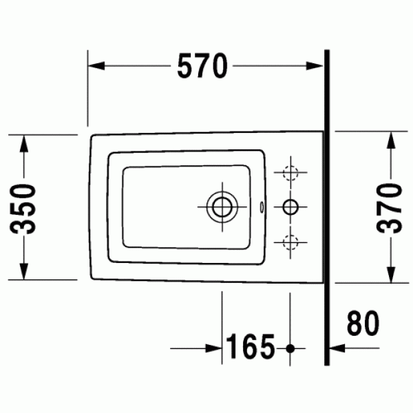 Биде напольное Duravit 2nd Floor 570х370х400 (0136100000)