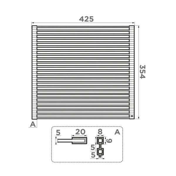 Коврик для мойки Omoikiri ROLL-02-IN 425x350 черный (4997004)