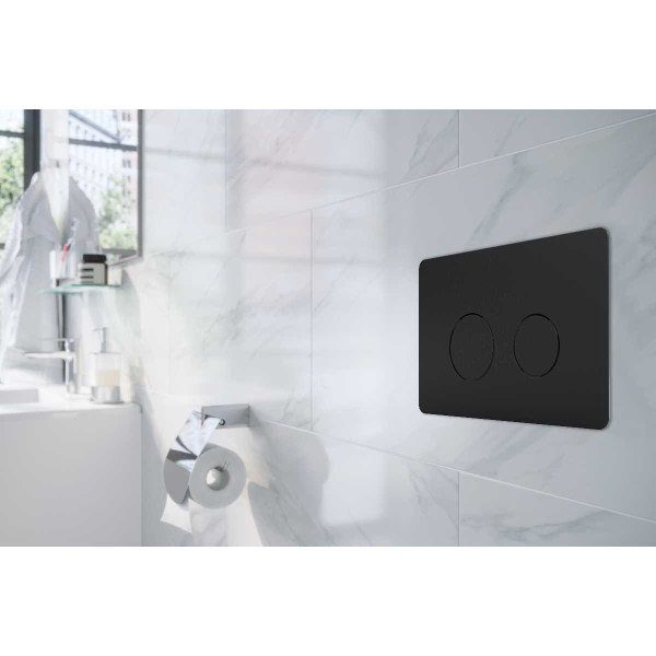 Клавиша смывная для инсталляции Azario двойная, круглая, цвет черный (AZ-8200-0087/AZ-P57-0190) Клавиша смывная для инсталляции Azario двойная, круглая, цвет черный (AZ-8200-0087/AZ-P57-0190)