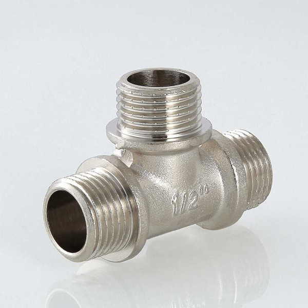 Тройник 3/4" ННН Valtec (никель) (VTr.131.N.0005)