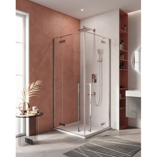 Душевой уголок Cezares Liner 100x100 стекло прозрачное, профиль хром (LINER-A-2-100-C-Cr)