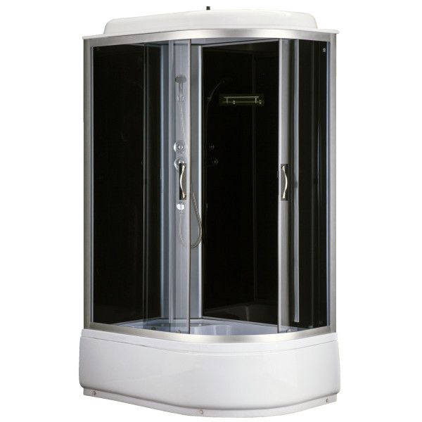 Душевая кабина Loranto Sunway 120x80 стекло тонированное, профиль белый (CS-66120L G 120*80*215)