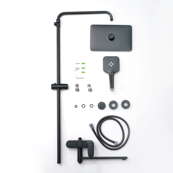 Душевая система Aquatek Ника черный матовый (AQ2840MB)