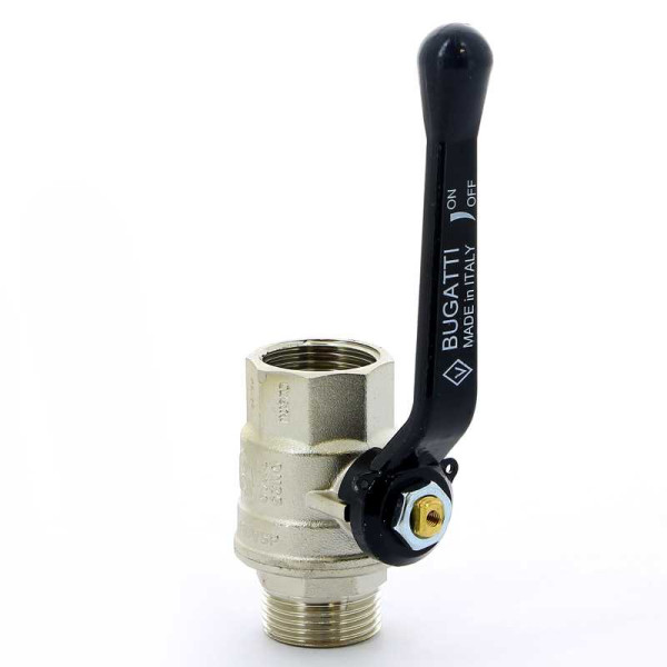 Кран Bugatti 1" ВН шаровый Oregon 305 (черная ручка) (03050074)