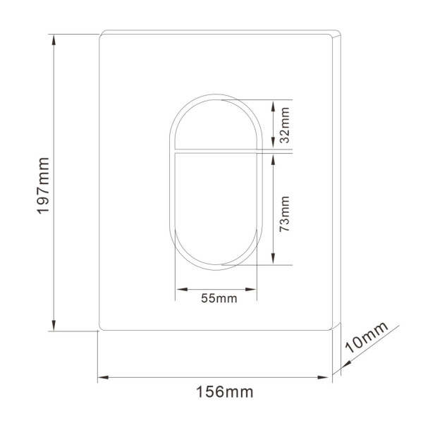 Клавиша смывная Abber хром глянцевый (AC0124)