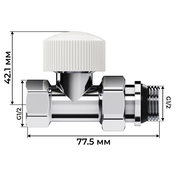 Комплект термостатический прямой 1/2" Royal Thermo Design М30х1,5 (Хром) (RATVDP11212CH) Комплект термостатический прямой 1/2" Royal Thermo Design М30х1,5 (Хром) (RATVDP11212CH)
