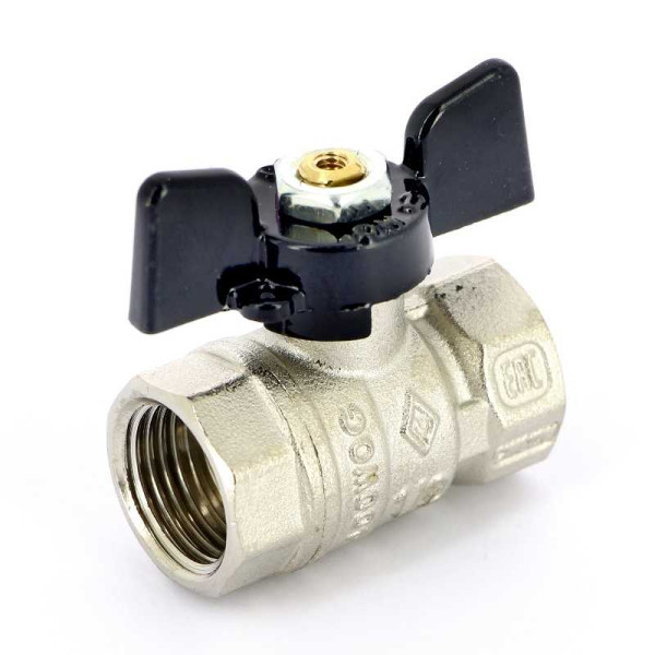 Кран Bugatti 1/2" ВВ шаровый Arizona 602 (черная бабочка) (06020007)