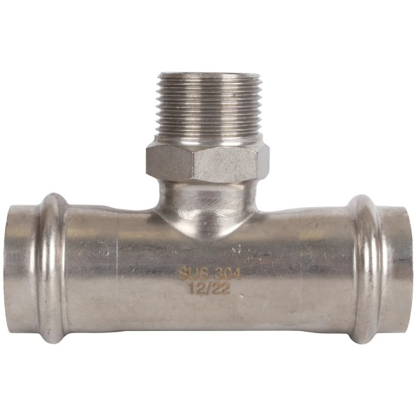 Тройник переходной 28х3/4"Нх28 Rommer из нержавеющей стали (пресс) (RSS-0016-002834) Тройник переходной 28х3/4"Нх28 Rommer из нержавеющей стали (пресс) (RSS-0016-002834)