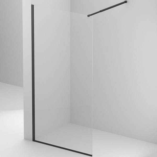 Душевая перегородка BelBagno Kraft 90x195 стекло прозрачное, профиль черный (KRAFT-L-1-90-C-NERO) Душевая перегородка BelBagno Kraft 90x195 стекло прозрачное, профиль черный (KRAFT-L-1-90-C-NERO)