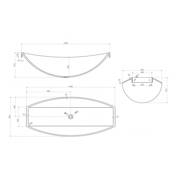 Ванна прозрачная Abber Kristall 180x80 коричневая (AT9704Opal)