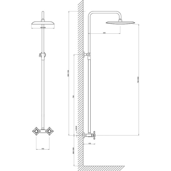 Душевая система Melodia Galateo хром (MSC00104C) Душевая система Melodia Galateo хром (MSC00104C)