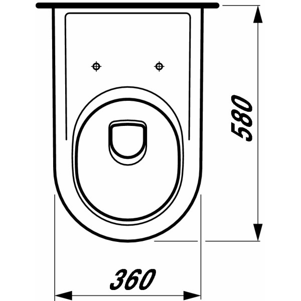 Унитаз напольный Laufen Pro 580х360х400 (8.2295.1.000.000.1)