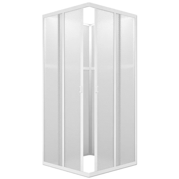 Душевое ограждение Melodia Full Square 90х90х177 4 стенки, полистирол, белый профиль (MCNFS9090PsWt)