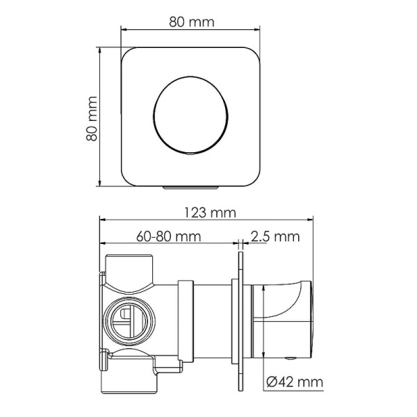 Переключатель на 3 выхода WasserKRAFT хром (A273)