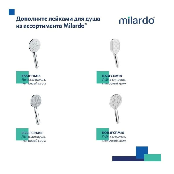 Держатель для ручного душа Milardo Essential хром (060CP01M53)