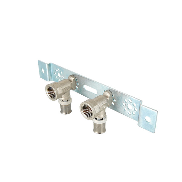 Водорозетка двойная 16x1/2" Valtec (пресс, никель) (VTm.224.N.001604) Водорозетка двойная 16x1/2" Valtec (пресс, никель) (VTm.224.N.001604)
