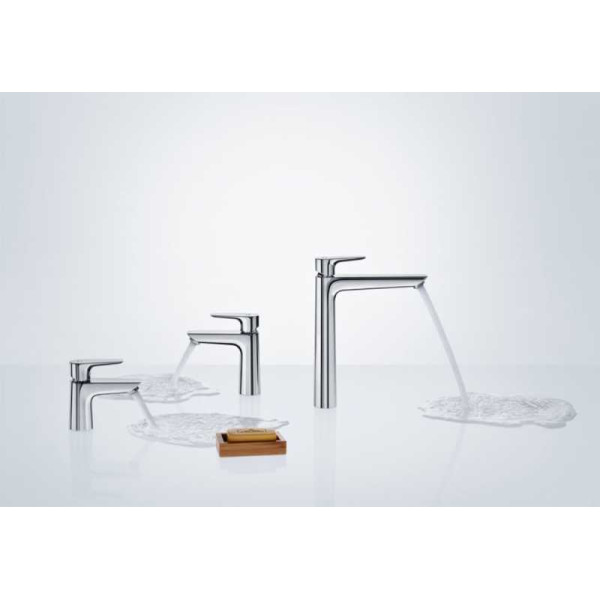 Смеситель для раковины Hansgrohe Talis E черный, с донным клапаном (71710670)