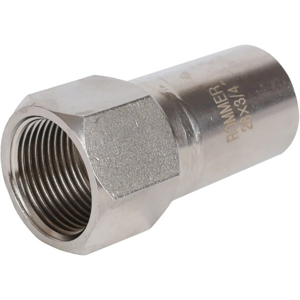 Вставка резьбовая 28х3/4"В Rommer из нержавеющей стали (пресс) (RSS-0023-002834) Вставка резьбовая 28х3/4"В Rommer из нержавеющей стали (пресс) (RSS-0023-002834)