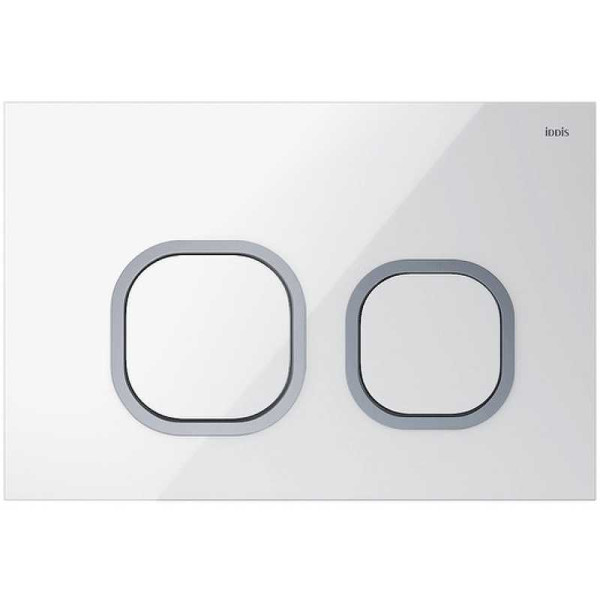 Клавиша смывная Iddis Uniglass белая (UNG01WCi77)