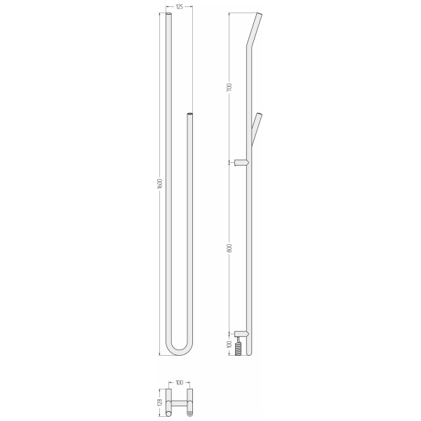Полотенцесушитель электрический Сунержа Локон 1600х125 (00-0887-1612)