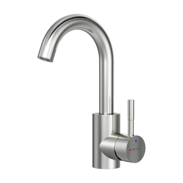 Смеситель для раковины AM.PM с поворотным изливом сатин (F85B02711) Смеситель для раковины AM.PM с поворотным изливом сатин (F85B02711)