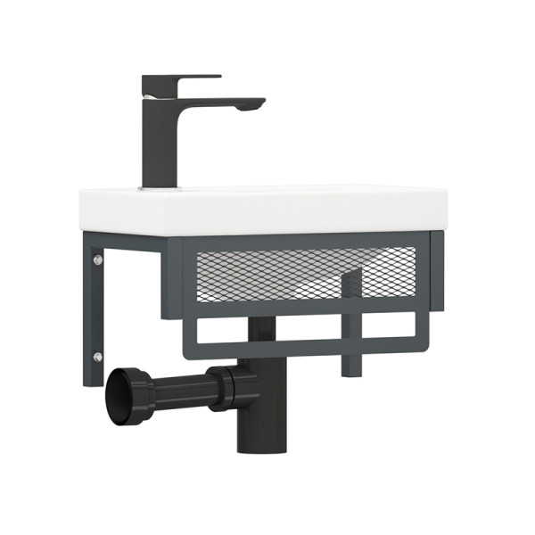 Тумба подвесная Melodia Металлика 40 (Como 40) металл черная (MFR80102BK) Тумба подвесная Melodia Металлика 40 (Como 40) металл черная (MFR80102BK)