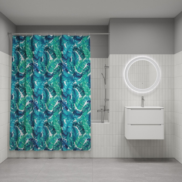 Шторка для ванн текстильная Iddis Base 180x200 синяя (BF05P18i11)