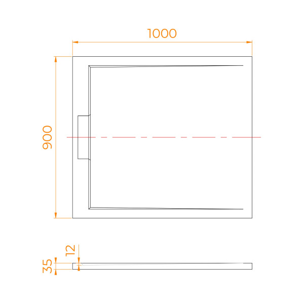 Душевой поддон RGW STL MB 90x100 черный мрамор (52212910-14)