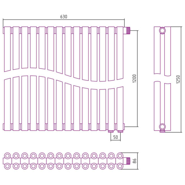 Дизайн-радиатор Сунержа Эстет-00 EU50 1200*630 14 секций хром (00-0322-1214) Дизайн-радиатор Сунержа Эстет-00 EU50 1200*630 14 секций хром (00-0322-1214)
