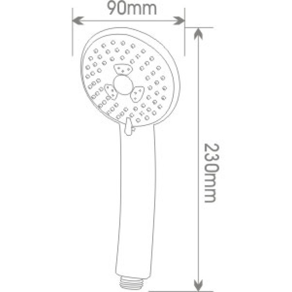 Лейка душевая Melodia 3 функции d90 L230 хром/серый (MKP20537) Лейка душевая Melodia 3 функции d90 L230 хром/серый (MKP20537)