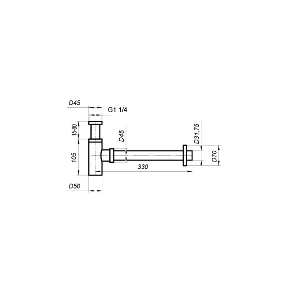 Сифон для раковины BelBagno оружейная сталь (BB-SMT2-GM) Сифон для раковины BelBagno оружейная сталь (BB-SMT2-GM)