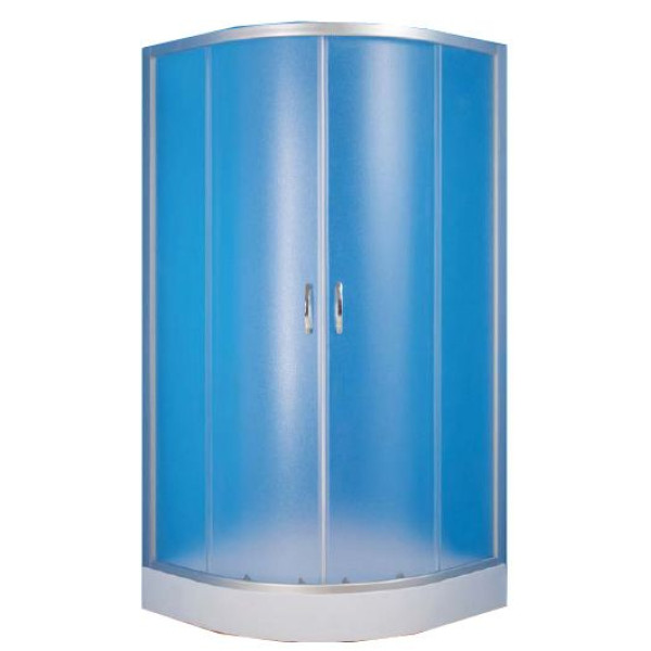 Душевой уголок Erlit 90х90 с поддоном, стекло матовое, профиль хром, без крыши (ER0509-C3)