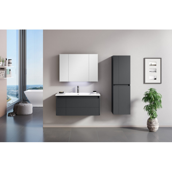 Тумба подвесная Orka Likya 800x500x460 с раковиной антрацит матовый (5002491)