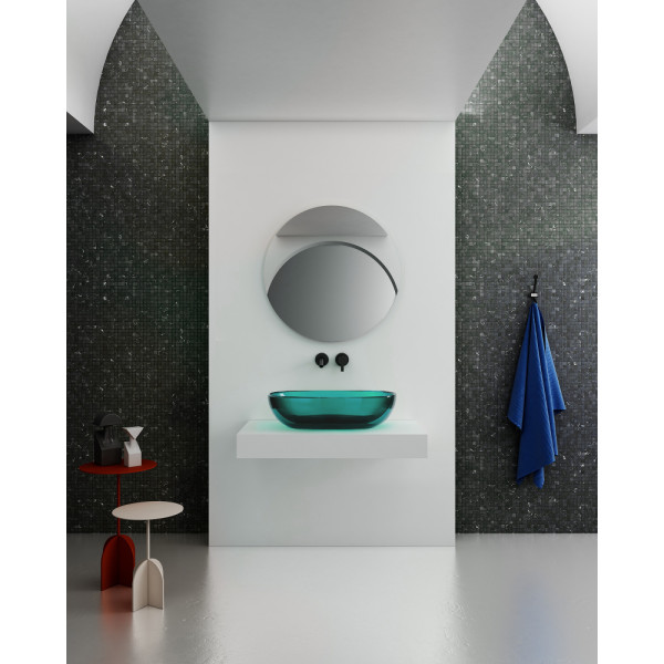 Раковина накладная Abber Kristall 600x400 бирюзовый (AT2805Aquamarin) Раковина накладная Abber Kristall 600x400 бирюзовый (AT2805Aquamarin)