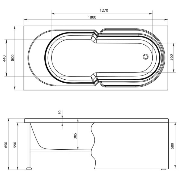 Экран фронтальный для ванны Aquanet Tea 180 Экран фронтальный для ванны Aquanet Tea 180