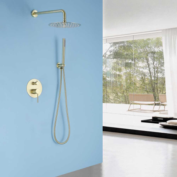 Душевая система Abber Emotion золото матовое (AF8818G)