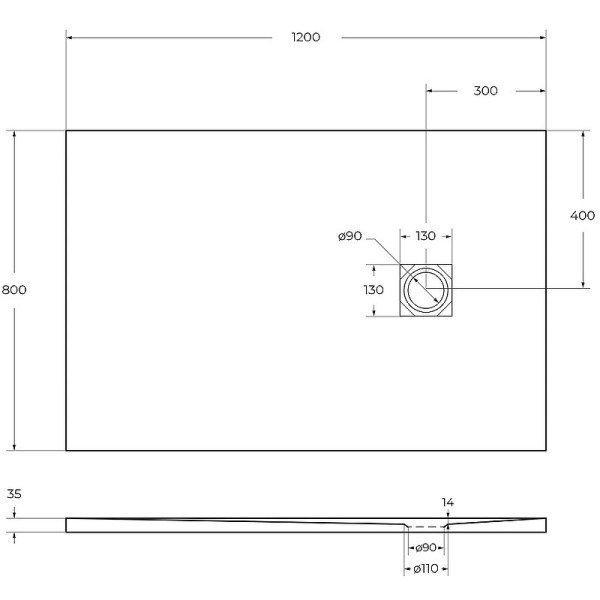 Душевой поддон BelBagno Uno 120x80x3,5 черный матовый (TRAY-MR-UNO-AH-120/80-3,5-NERO-CR)