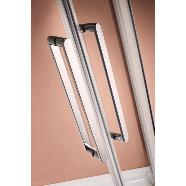 Душевой уголок Cezares Stylus-M 90x90x195 стекло прозрачное, профиль хром (STYLUS-O-M-R-2-90-C-Cr)