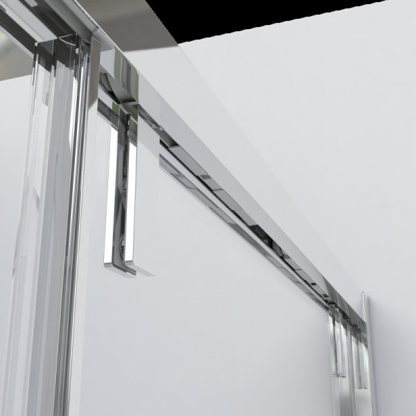 Душевой уголок Vincea Lugano VSR-1L-1 1400х800х1950 стекло прозрачное, профиль черный (VSR-1L8014CLB-1)