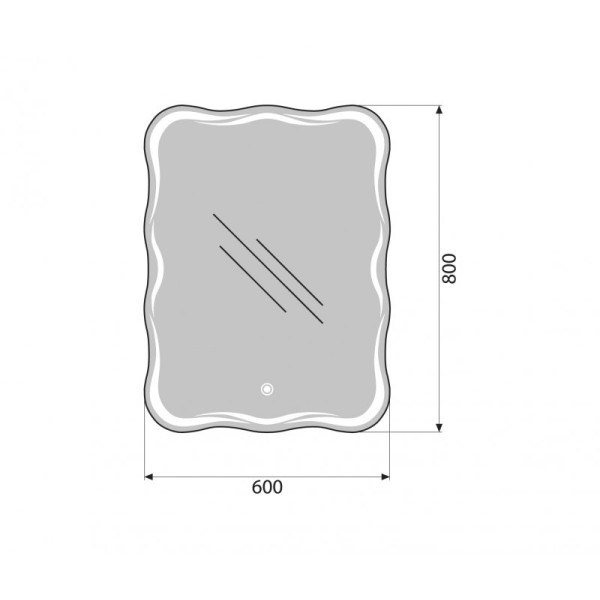 Зеркало с подсветкой BelBagno SPC-OND 60x80 (SPC-OND-600-800-LED-TCH)