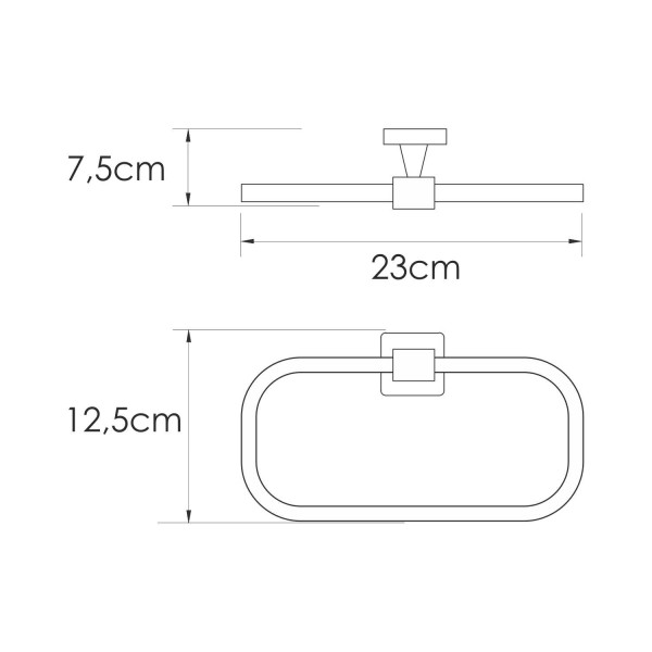 Держатель полотенец WasserKraft Rhin хром (K-8760)