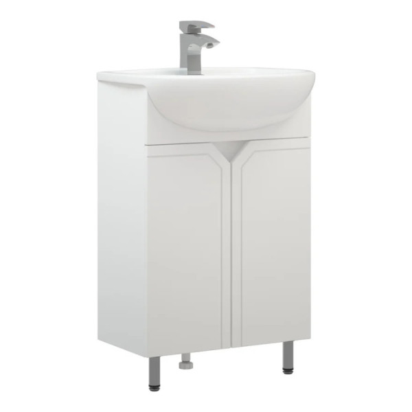 Тумба напольная Melodia Бета 55 (Уют 55) 2 двери белая (MFR80153WT)